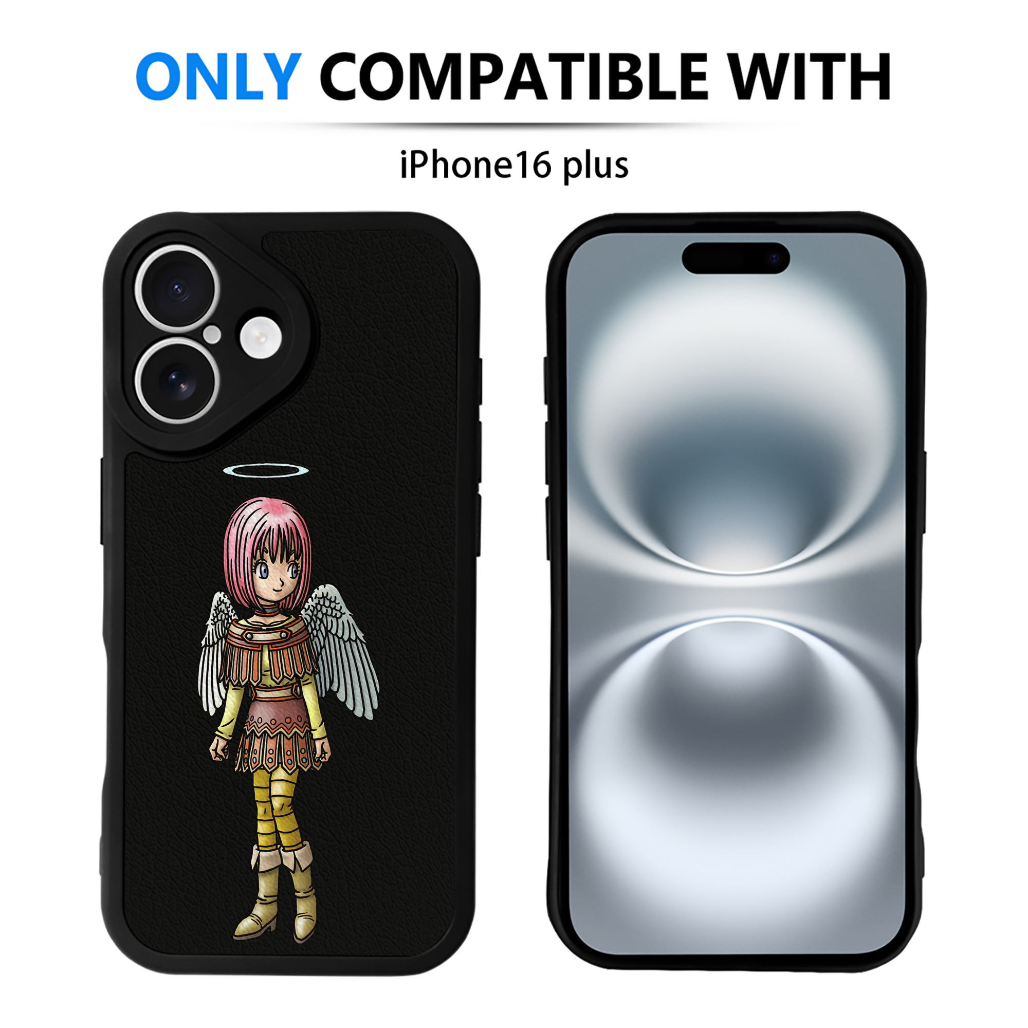 （画像用） ドラゴンクエスト Doragon Kuesuto Dragon Quest 【iPhone 16シリーズ対応】シリコンスマホケース（レザー調） 材質：シリコン